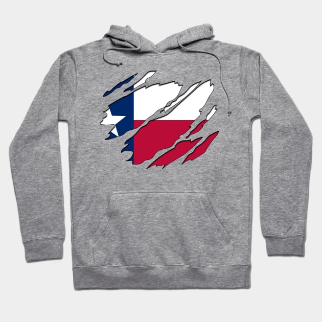 Tear Away Texas Flag Hoodie by InspiredQuotes